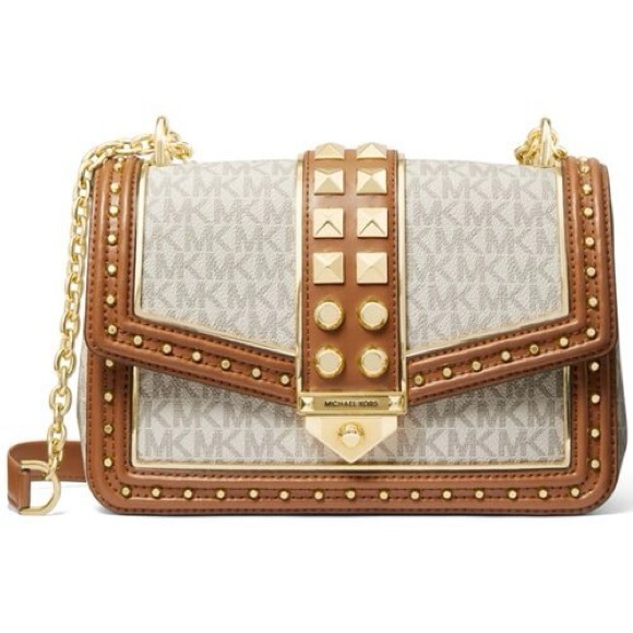 Michael Kors SoHo Studded Logo Shoulder Bag - Picture 1 of 8